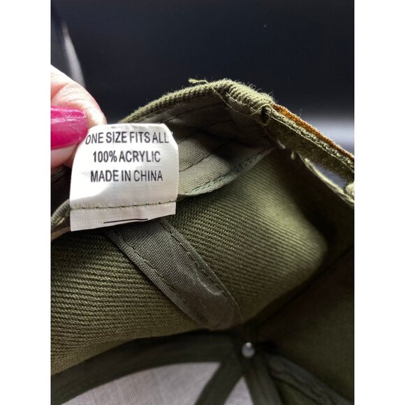 US Border Patrol Hat Cap Green Adult Strapback Halloween Costume USA - Picture 4 of 7